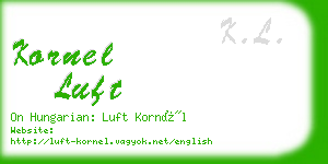 kornel luft business card